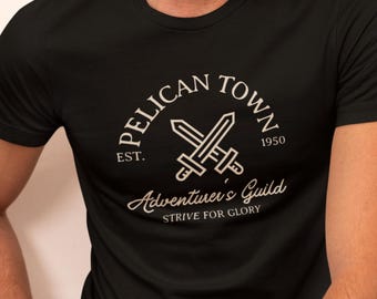 Stardew Valley Shirt | Pelican Town Adventurers Guild Tee | Retro Gaming Gift | Cozy Gamer Tee | Stardew Valley Fan Gift