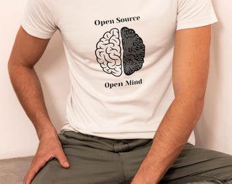 Open Source Brain Organic Cotton Tee | Funny Coder Gift