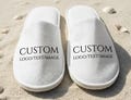 Custom Logo/Image/Text Spa Slippers, Closed Toe Bridesmaid Party Gift Hotel Slipper, Party Supply For Christmas/Wedding/Birthday Party Favor product logo