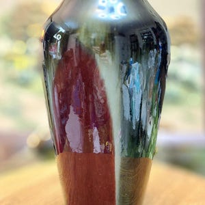 Vtg Flambe or Drip-glazed Art Pottery Porcelain Vase