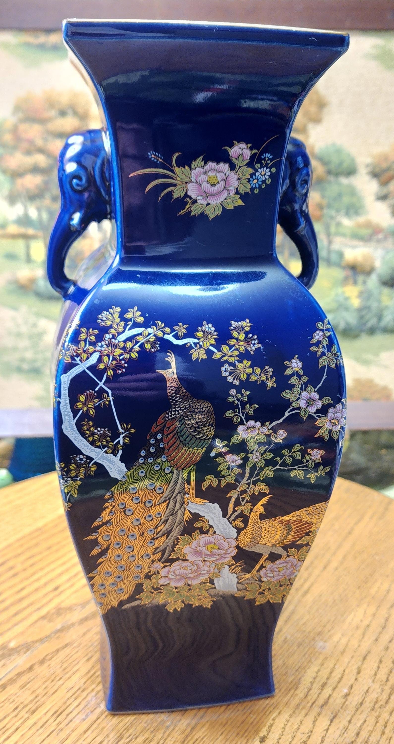  Blue Elephant 花瓶 Blue Elephant Vase - Etsy