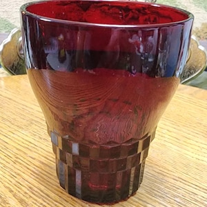 Vintage Anchor Hocking Royal Ruby Windsor Tumbler – Red Depression Glass