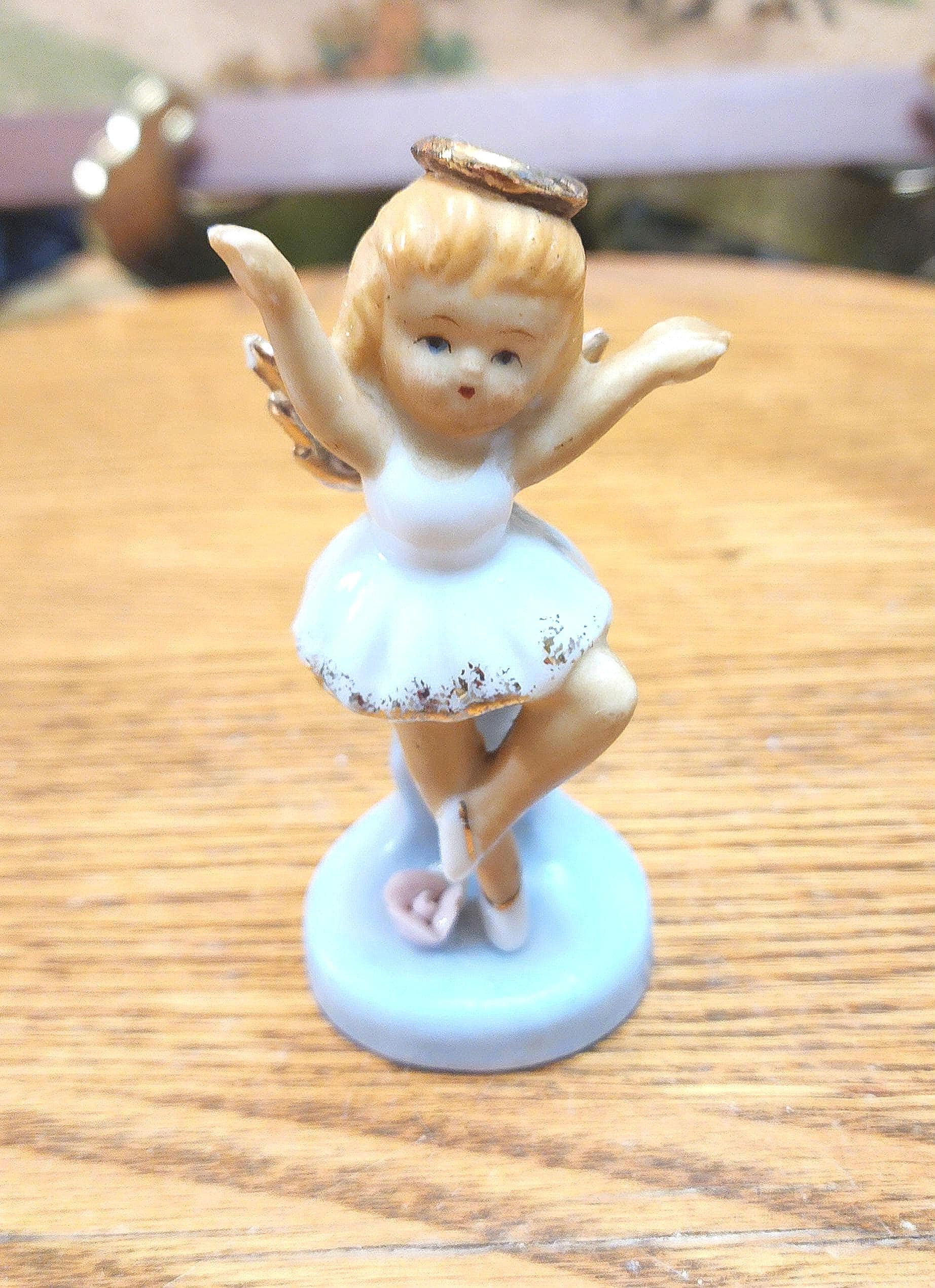 Vintage Porcelain Angel Figurines Japan - Etsy