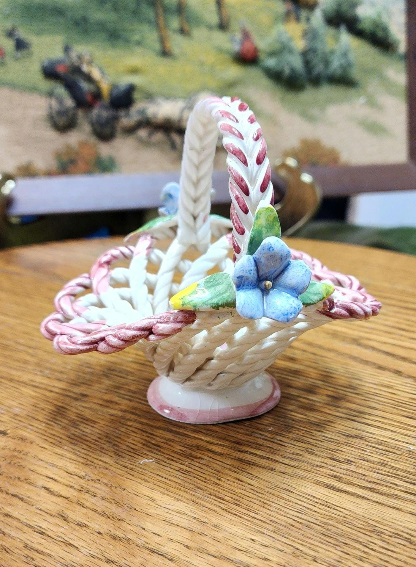 Capodimonte Rose Basket - Etsy