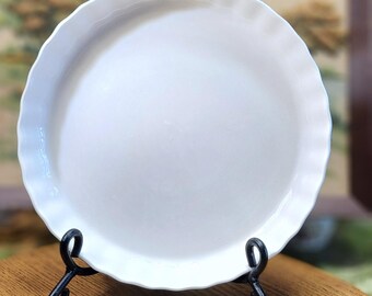 Elegant 10.25" Cobalt Blue & White Deep-Dish Ruffled Pie Plate