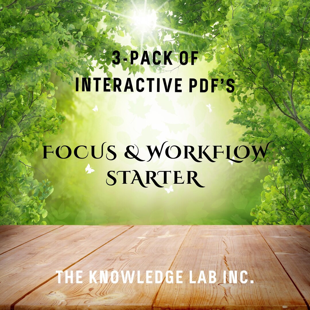 Focus Workflow Bundle (3 Fillable Workbooks) – Deep Work, Hybrid Work ...