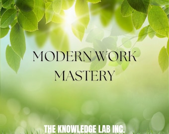 Pacote Modern Work Mastery (7 pastas de trabalho preenchíveis) – PDFs sobre trabalho profundo, foco, remoto/híbrido, mudança de carreira, IA e crescimento de agência