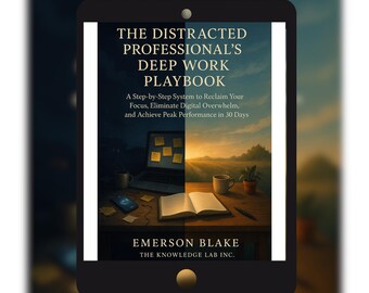 Manual de Trabalho Profundo para Profissionais Distraídos – PDF preenchível para foco, bloqueio de distrações e plano de 30 dias | Planejador Digital