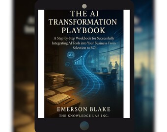 AI Transformation Playbook – Fillable PDF for 90-Day Implementation, Use-Case Selection, Evaluation, Change Management | Digital Planner