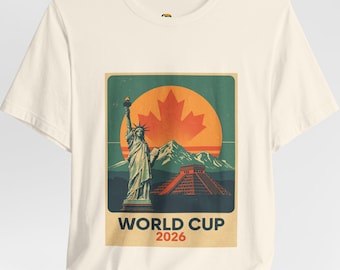 VM 2026 Unisex-tröja: Vintage fotbollströja för USA, Kanada, Mexiko
