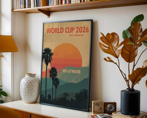 2026年ワールドカップ ロサンゼルス ポスター：ヴィンテージ