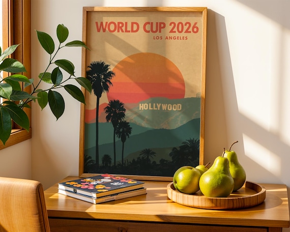 2026年ワールドカップ ロサンゼルス ポスター：ヴィンテージ
