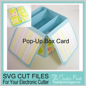 Pop-Up Box Card SVG Cutting Template Only