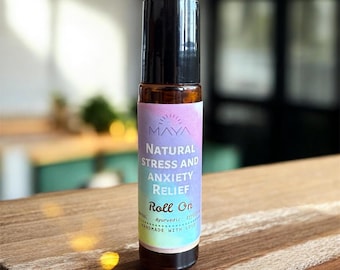Stress and Anxiety Relief Roll On Calming Essential Oil Roller Natural Aromatherapy for Anxiety Self Care Gift for Her Stress Relief