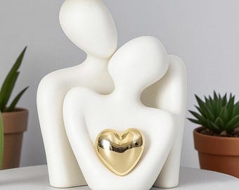 ULDIGI Großeltern Paar Figur - Romantische Harz Skulptur Mit Musikspielwerk