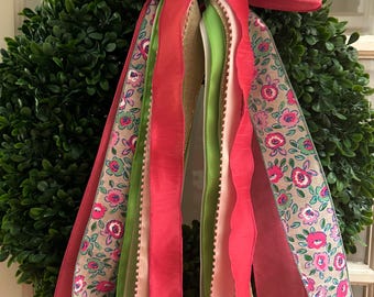 Pink Posies Floral Ribbon Bundle – Spring Wreath Accessory