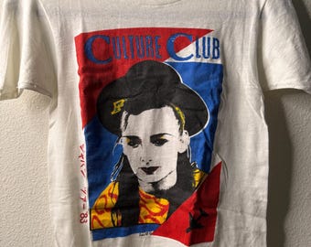 Culture Club T-shirt, Vintage Rare Boy George Black Tee Shirt