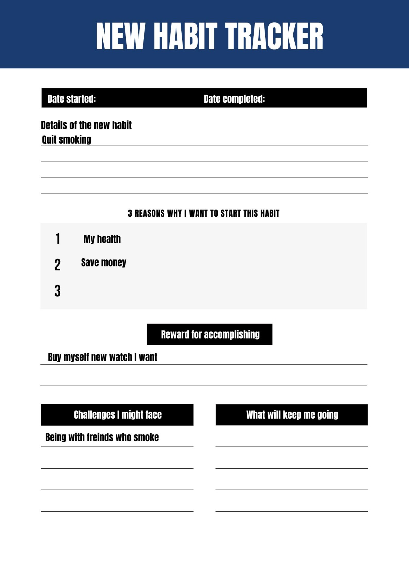 Minimalist Habit Tracker Printable | Daily Routine Tracker ...