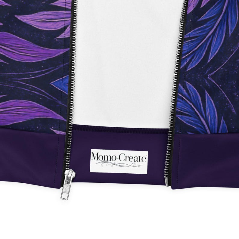 Hokusai Phoenix Unisex Bomber Jacket | Purple & Indigo Wings