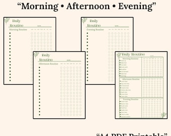 Kids Daily Routine Charts | Morning, Afternoon, Evening (A4 PDF)