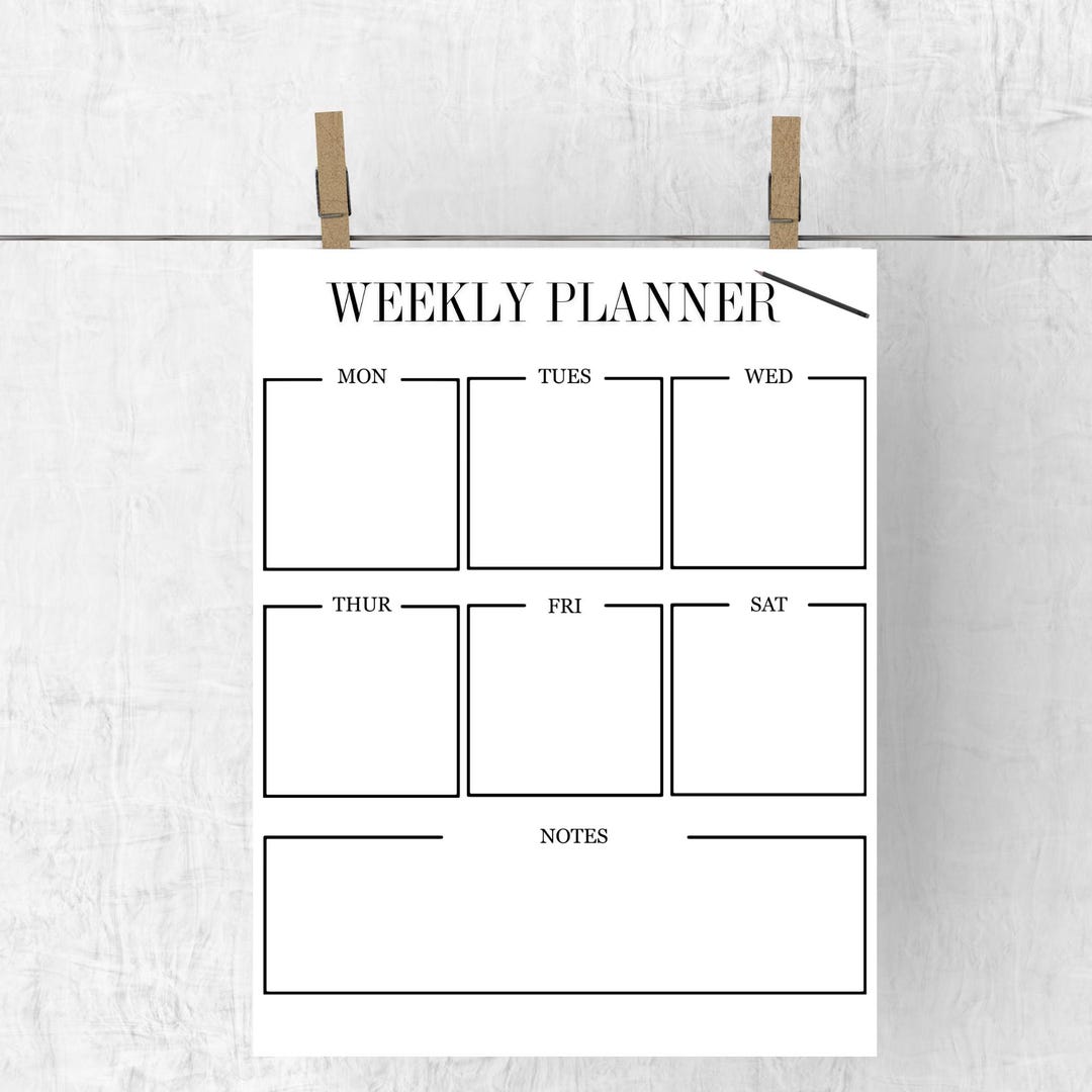 Minimalist Weekly Planner | Printable Planner Template | A4 | A5 | US ...