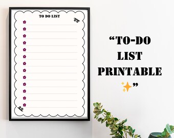 To-Do List Printable | Minimal Checklist Page with Checkboxes | A4 PDF | Instant Download