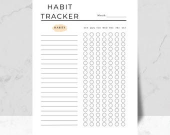 Minimal Habit Tracker Printable | A4 Monthly Checklist (PDF)