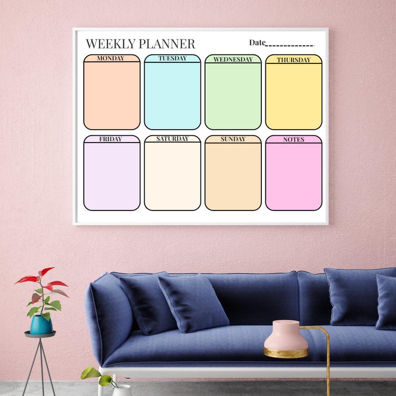 Minimal Weekly Planner Printable | Mon-sun Layout (A4 PDF) - Etsy
