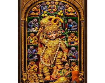 Shree Hanuman | Framed Canvas 60x90 cm / 24x36″