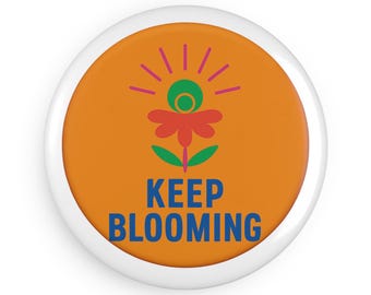 Colorful Keep Blooming Button Magnet Set - Perfect for Spring Decor, Gift for Garden Lovers, Home Office, Fridge Magnet, 1 & 10 pcs