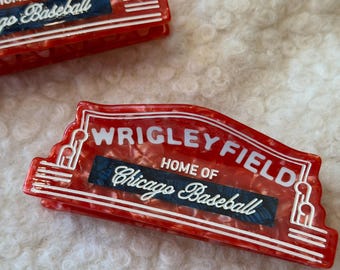 Chicago Baseball Hair Claw Clip
