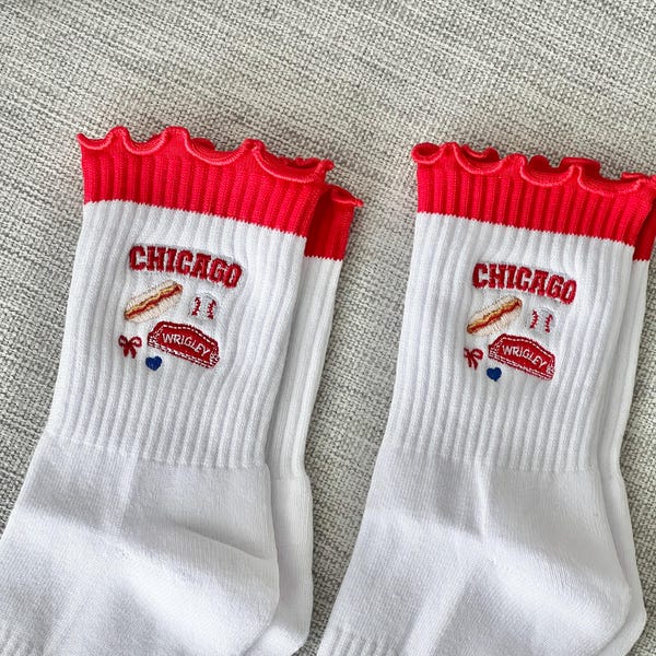 Chaussettes de baseball Chicago pour femmes