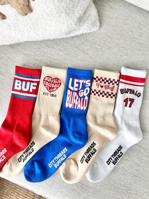 Buffalo Football Game Day Socks