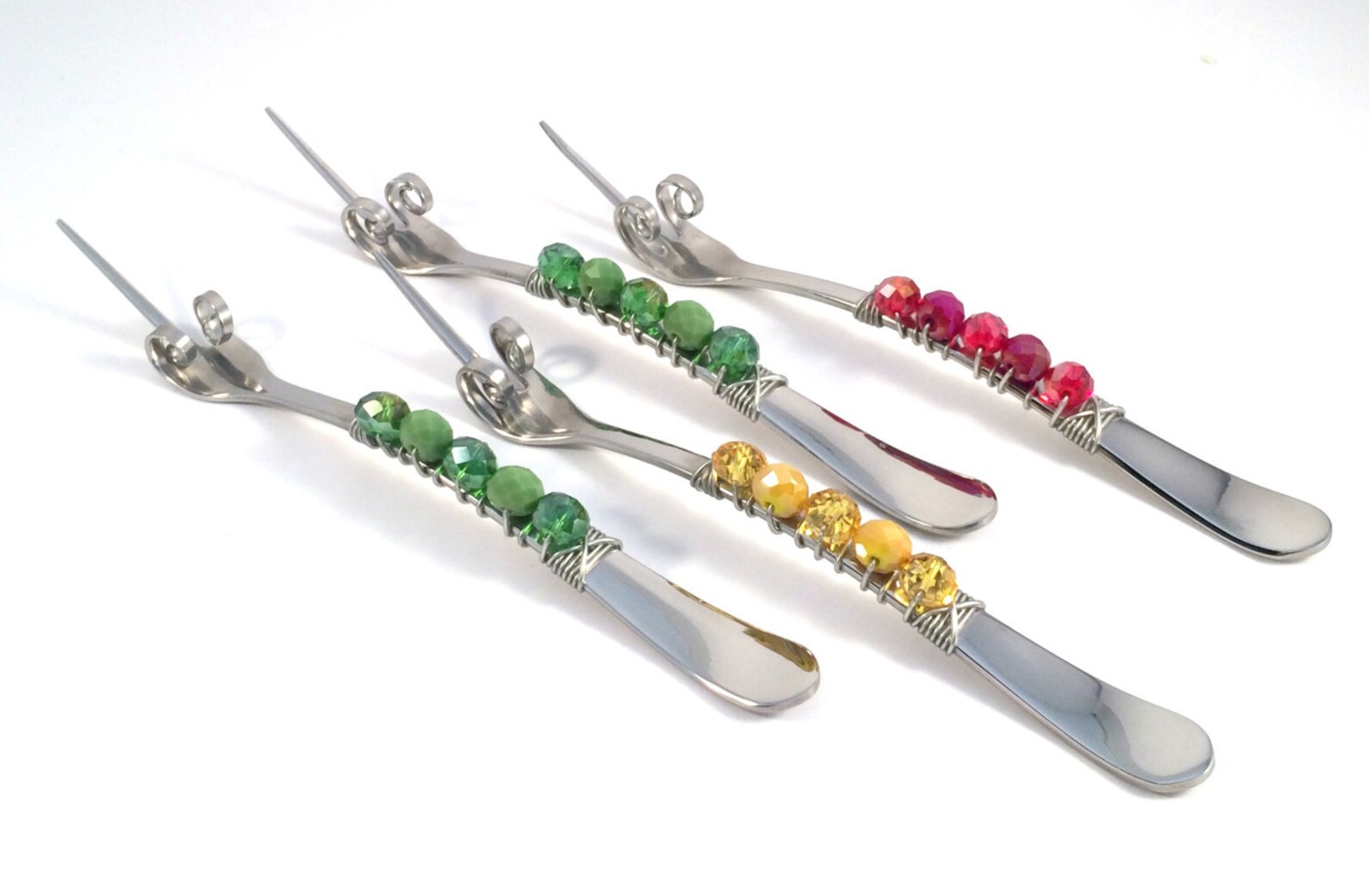 Beaded Olive Fork Appetizer Fork Pickle Fork Hostess Gift Etsy