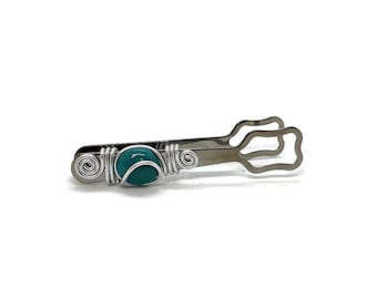 Mini Stainless Steel Tongs: Wire Wrapped Beaded Serving Utensil