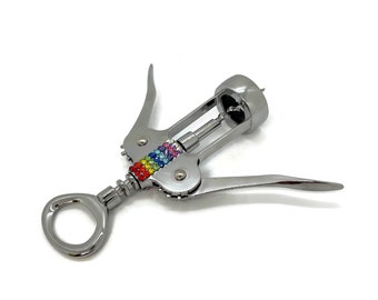 Rainbow Crystal Wine Opener: LGBTQ Pride Home Bar Accessory