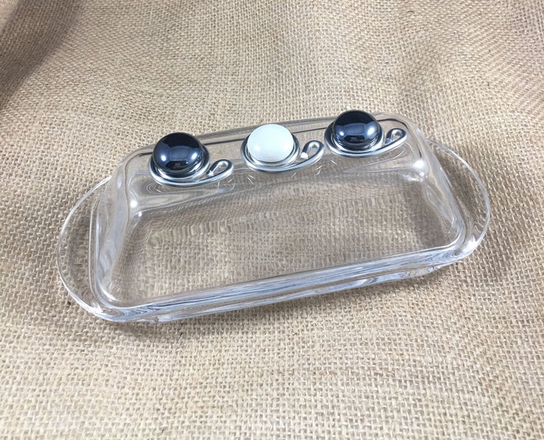 Butter Dishbeaded Butter Dish Kitchen Decor Housewarming Etsy