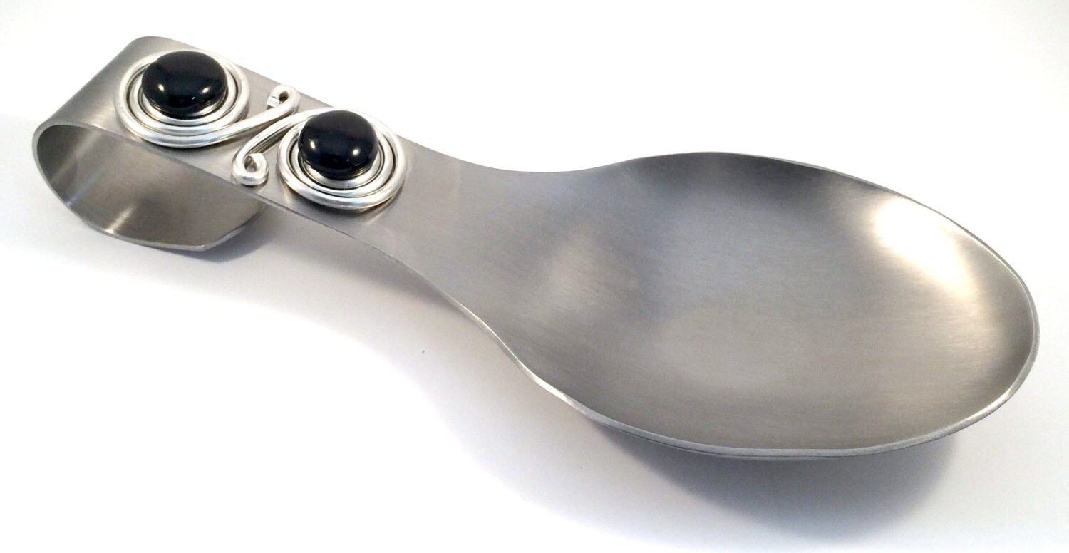 Beaded Spoon Rest Kitchen Gadget Wire Wrapped Fun and  Etsy