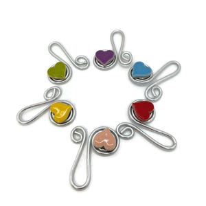 Mosaik hjärta vinberlockset: Anodiserad aluminium glasmarkörer