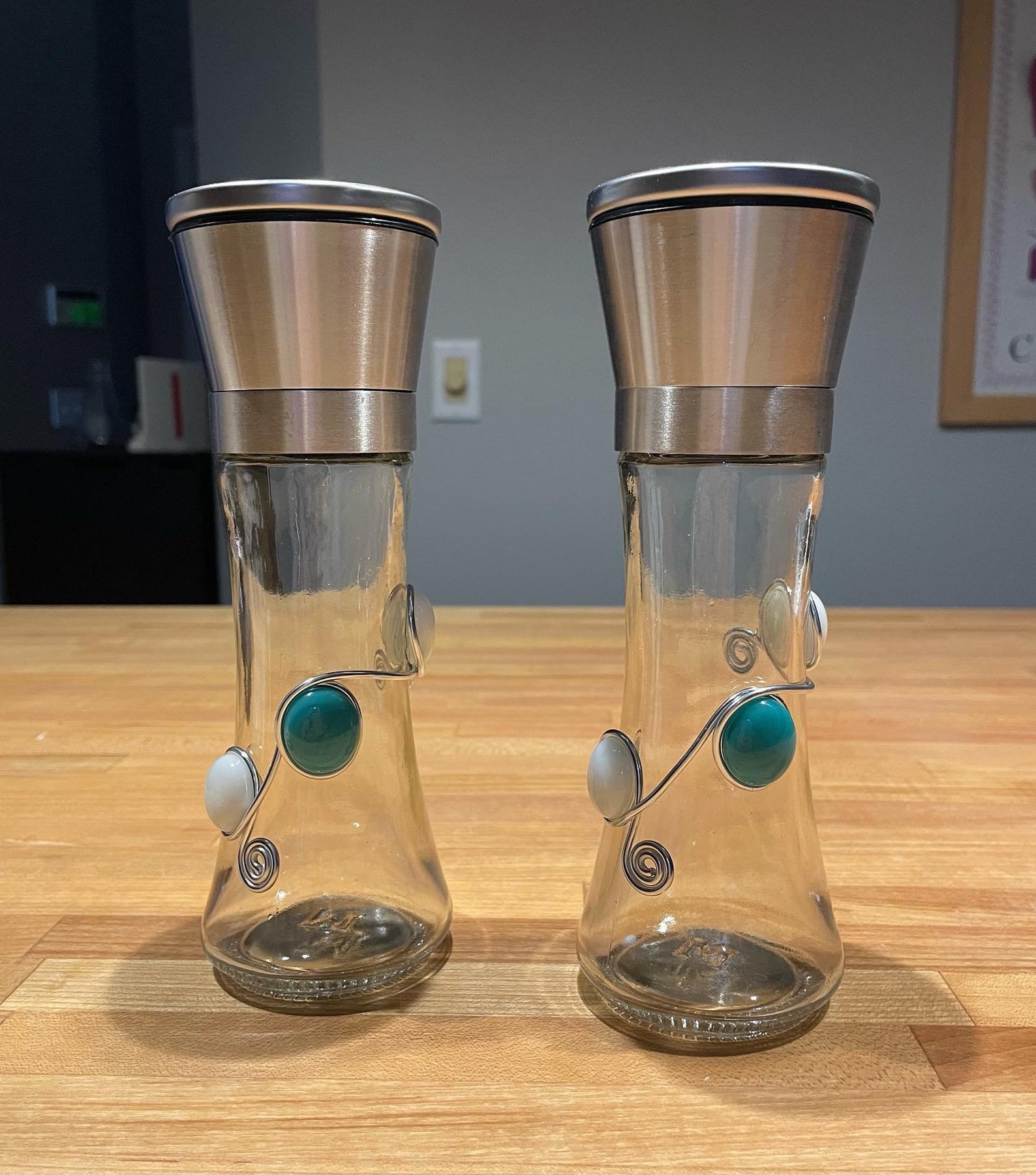 Salt and Pepper Mills Beaded Salt and Pepper Mills Salt Etsy