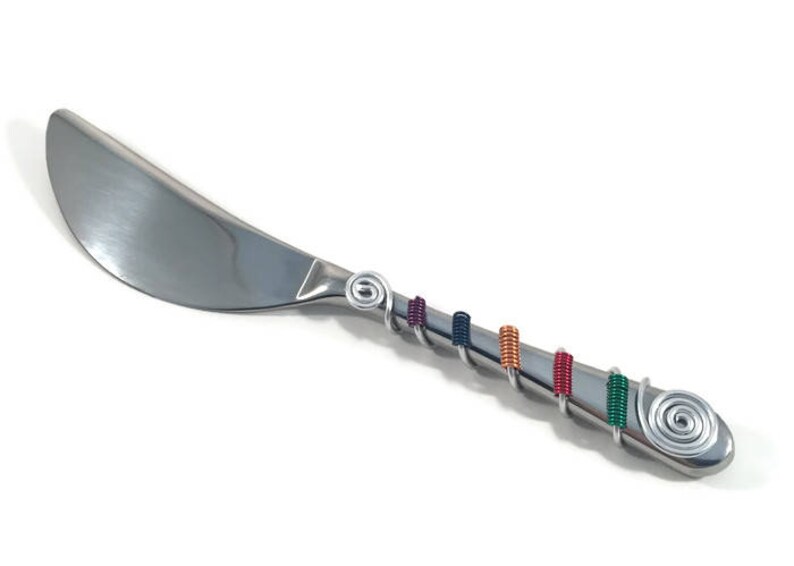 Wire Wrapped Spreader knife Cheese Knife Dip Knife Hostess Etsy