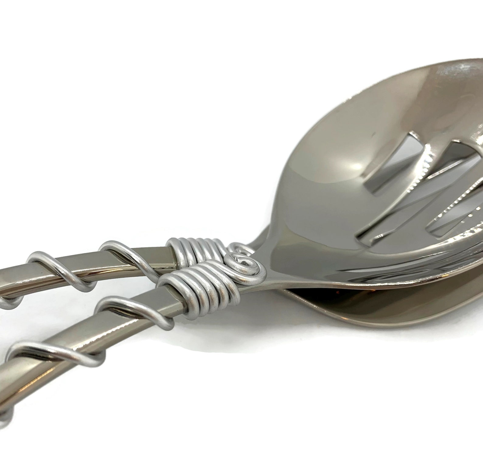 Beaded Salad Serving Set Salad Utensils Kitchen Utensil Etsy