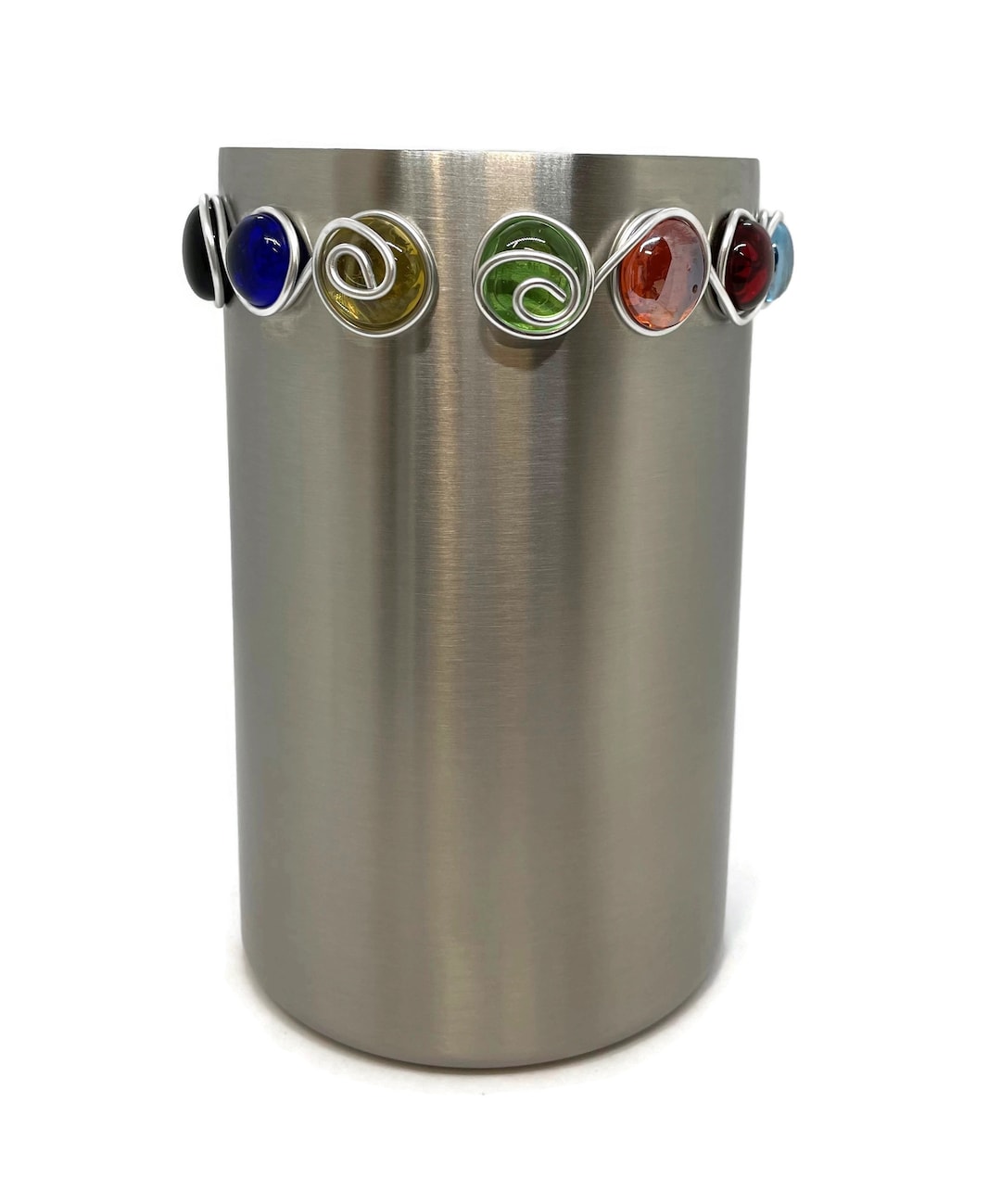 Wine Chiller, Wine Cooler, Wire Wrapped Wine Chiller, Stainless Steal ... - Wine Chiller Wrapped In Stainless Steel Mesh