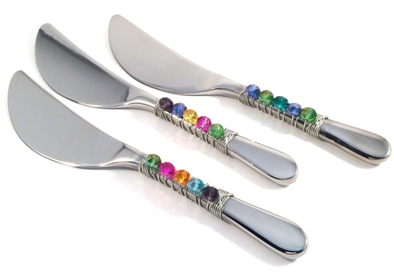 Beaded Spreader knife Cheese Knife Dip Knife Hostess Gift Etsy