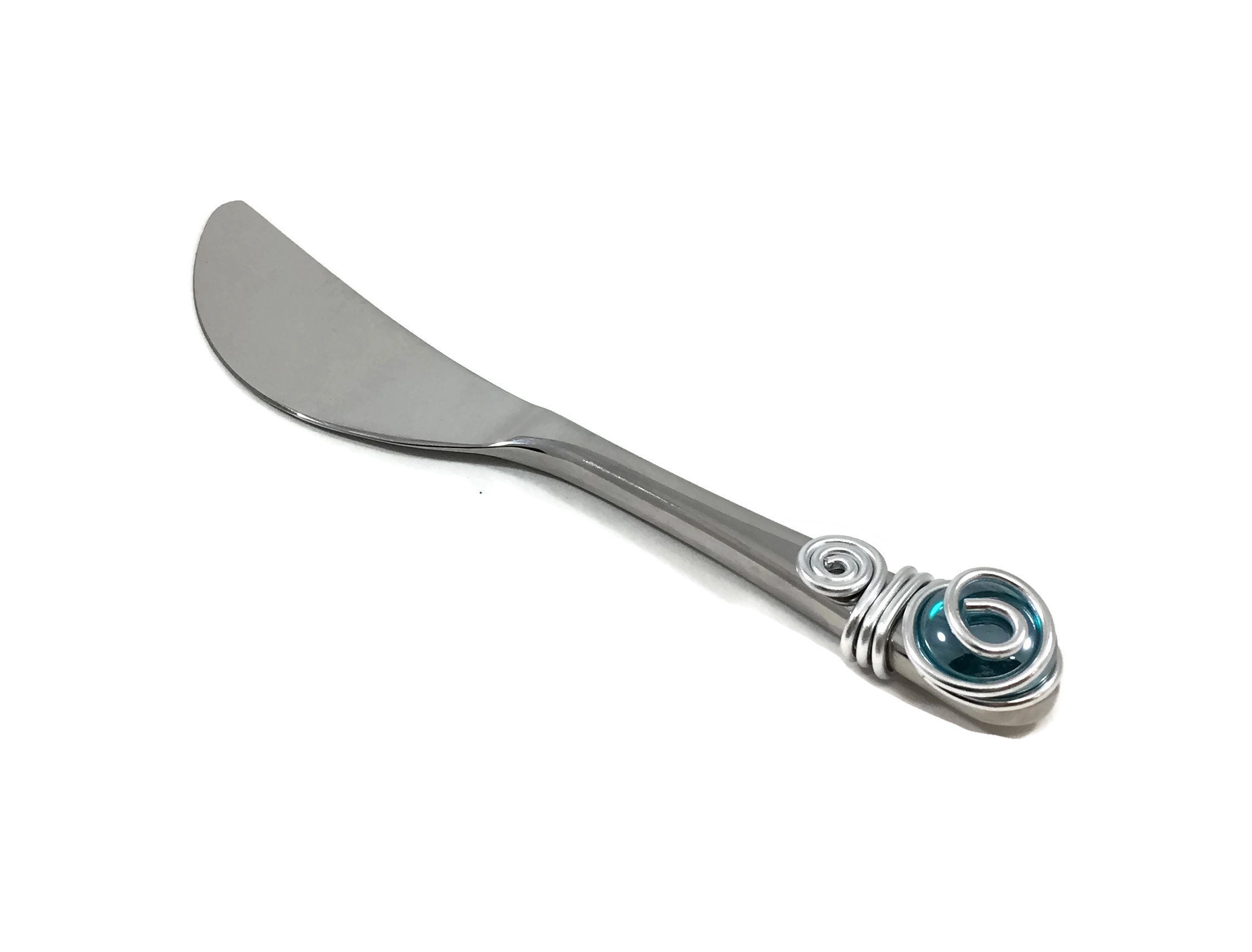 Spreader Knife, Wire Wrapped Utensil, Beaded Utensil, Cheese Spreader…