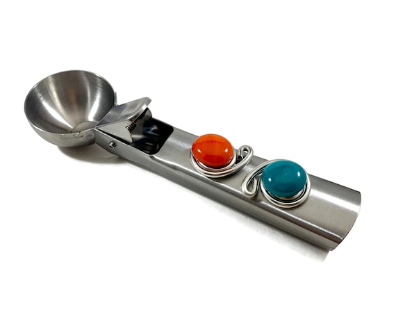 Ice Cream Scoop Stainless Steel Heavy Duty Metal Ice Cream Scoops with  Trigger.