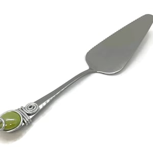 Eleganckie, koralikowe sztućce do serwowania - Ulepsz swoją grę w serwowanie, Koralikowy serwer do ciasta, Ząbkowany serwer do ciasta, Koralikowe sztućce do serwowania, Serwer do deserów,