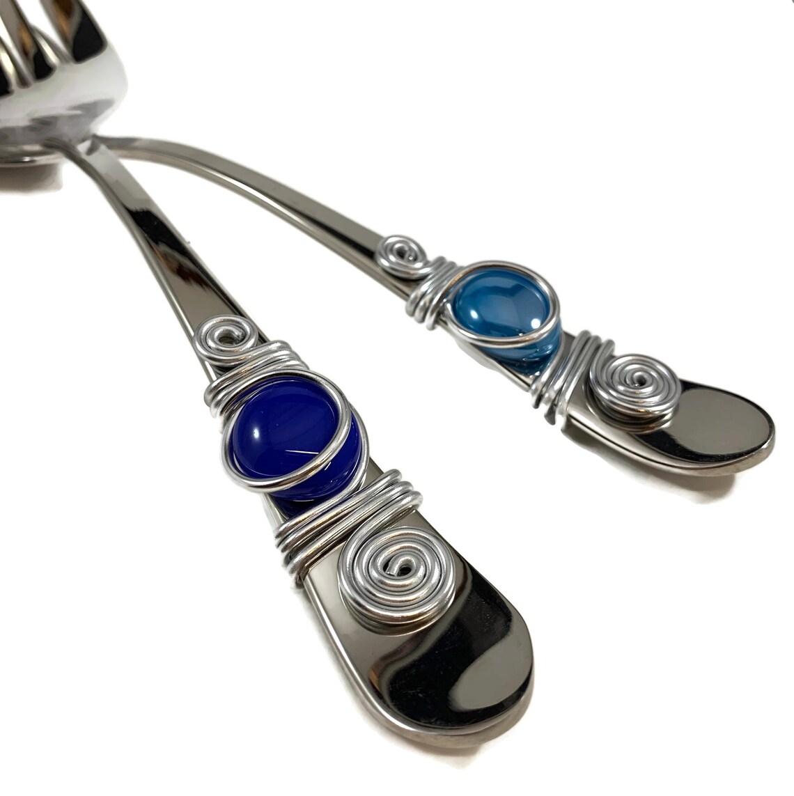 Beaded Salad Serving Set Salad Utensils Kitchen Utensil Etsy