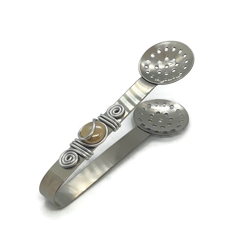 Handmade Stainless Steel Tea Squeezer: Wire Wrapped Kitchen Gadget