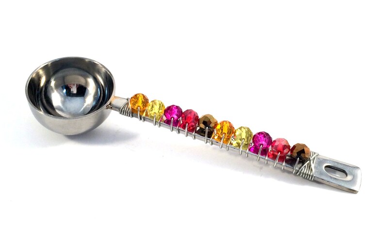 Beaded Coffee Scoop Candy Scoop Tea Scoop Coffee Lover Etsy